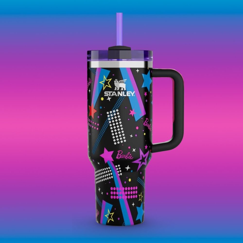 NEW Ltd Ed Barbie x Stanley ’80S Rockers Quencher 40oz | Keep Drinks Cold or Hot